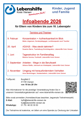 Infoabende 2026 von der HPFH und dem FuD