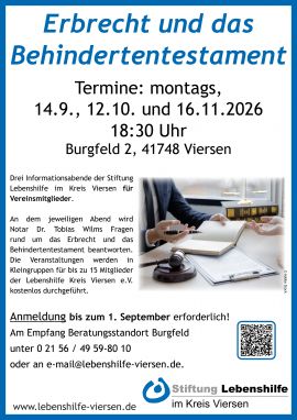 Erbrecht und das Behindertentestament
