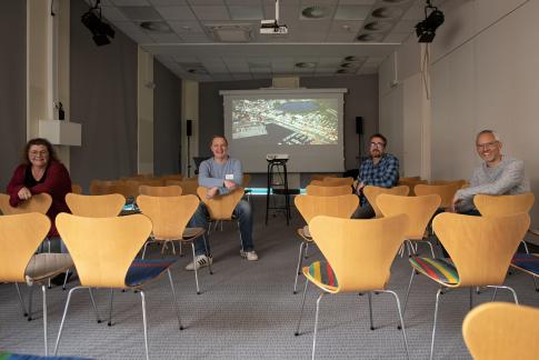 Von links nach rechts: Nicole Crom (Kindertraum Nettetal e.V.) Christian Rother (Lebenshilfe Kreis Viersen), Dirk Kampmeier (Königsburg) und Bernd Ehren Etzkorn (Inklusionsbeauftragter der Stadt Viersen).